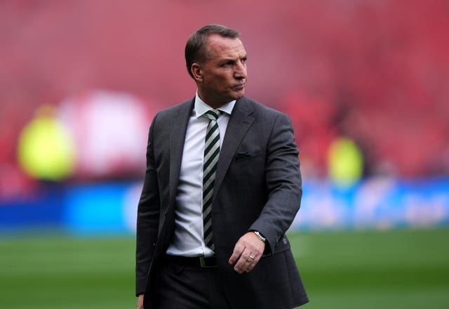 Celtic manager Brendan Rodgers reacts following the Scottish Gas Men’s Scottish Cup final at Hampden Park