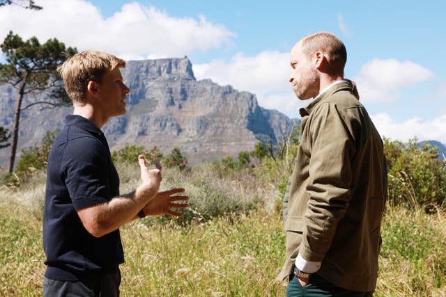 Prince William and Robert Irwin in conversation