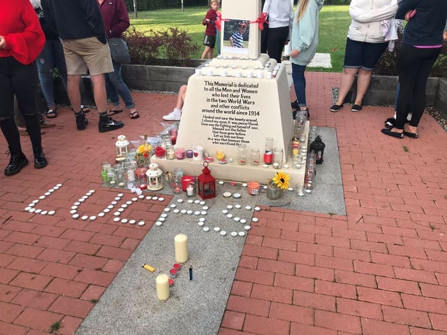 A vigil for Lucas Dobson 