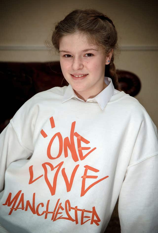 Amelia Thompson, 12, from Woodhouse in Sheffield, who has received an invitation to the wedding of Prince Harry and Meghan Markle at Windsor Castle next month (Peter Byrne/PA)