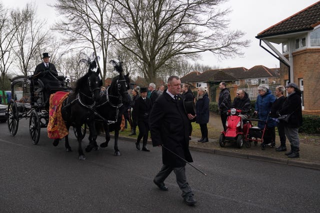 People lined the streets of Milton Keynes