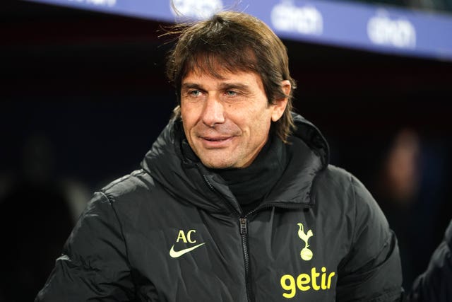 Antonio Conte was back in the Tottenham dugout - but it was far from a happy return (Zac Goodwin/PA)