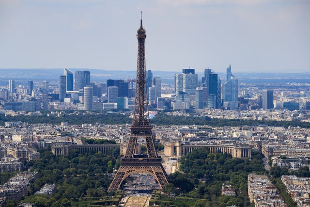A general view of the Eiffel Tower in Paris, France