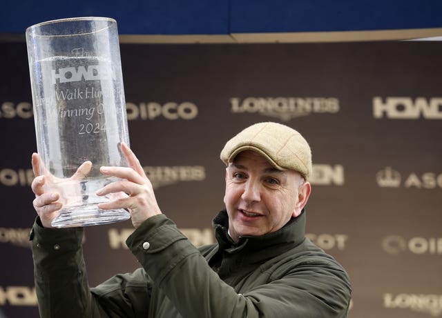 Fergal O’Brien after winning the Long Walk Hurdle at Ascot