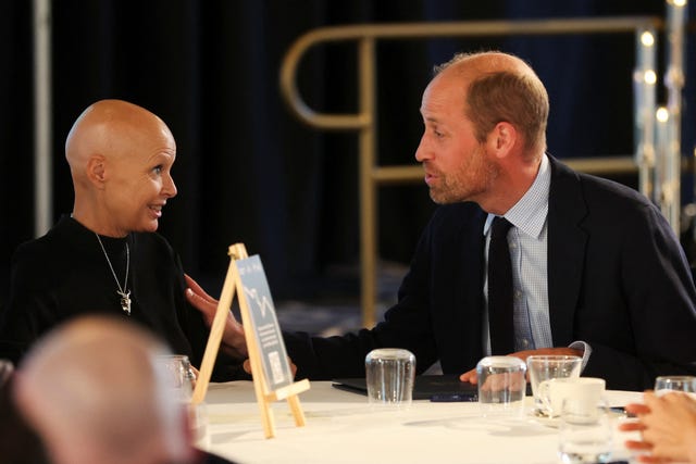 The Prince of Wales with Homewards advocate Gail Porter in Aberdeen