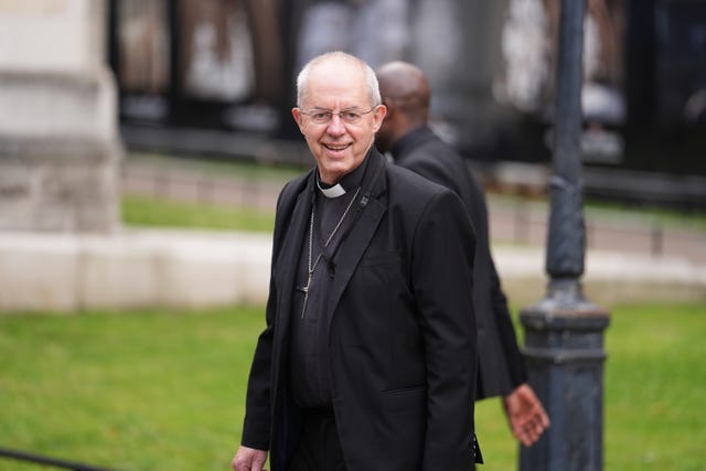 The Archbishop of Canterbury the Most Reverend Justin Welby arriving for the Service for a New Parliament at St Margaret’s Church in Westminster, London