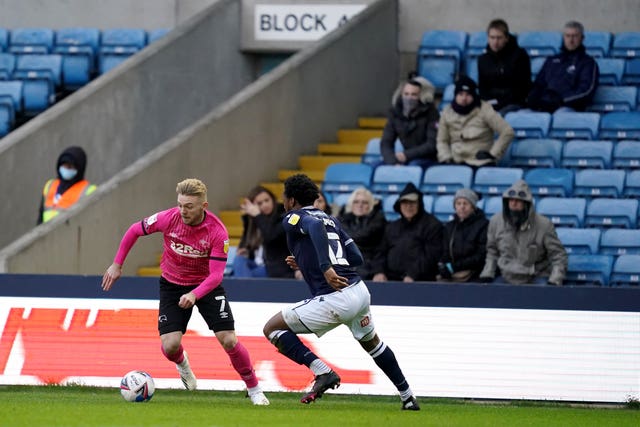 Fans were back at The Den for the first time since February 29