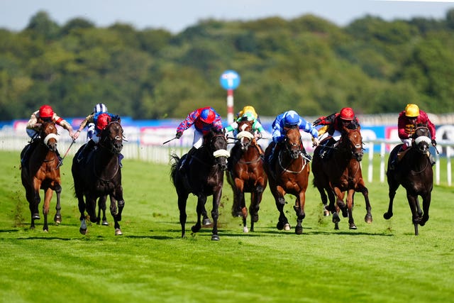 Magnum Force (third right) reversed Doncaster form at Del Mar 