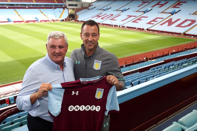 Terry ended up playing under Steve Bruce at Aston Villa