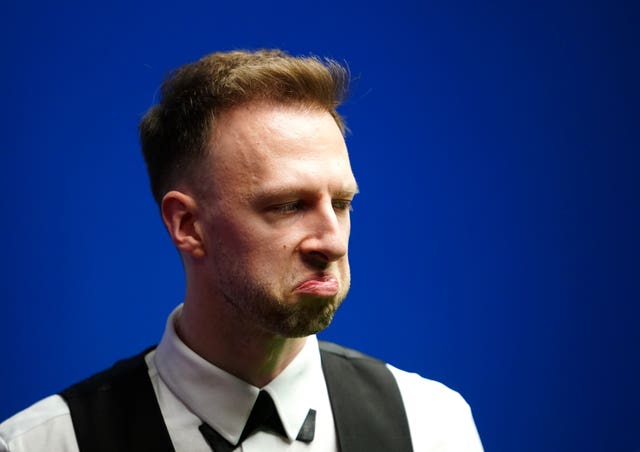 Judd Trump in action at the World Snooker Championship