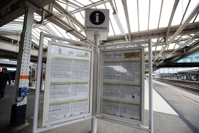 Rail timetables