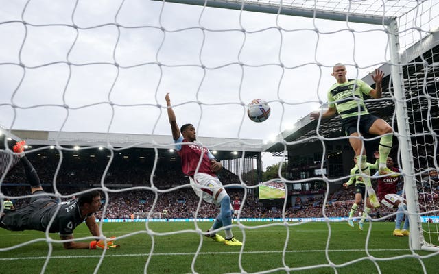 Haaland was on target again at Villa Park