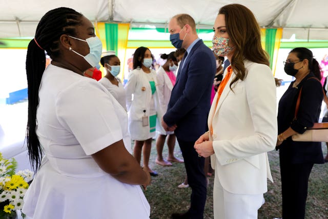 William and Kate at Spanish Town Hospital