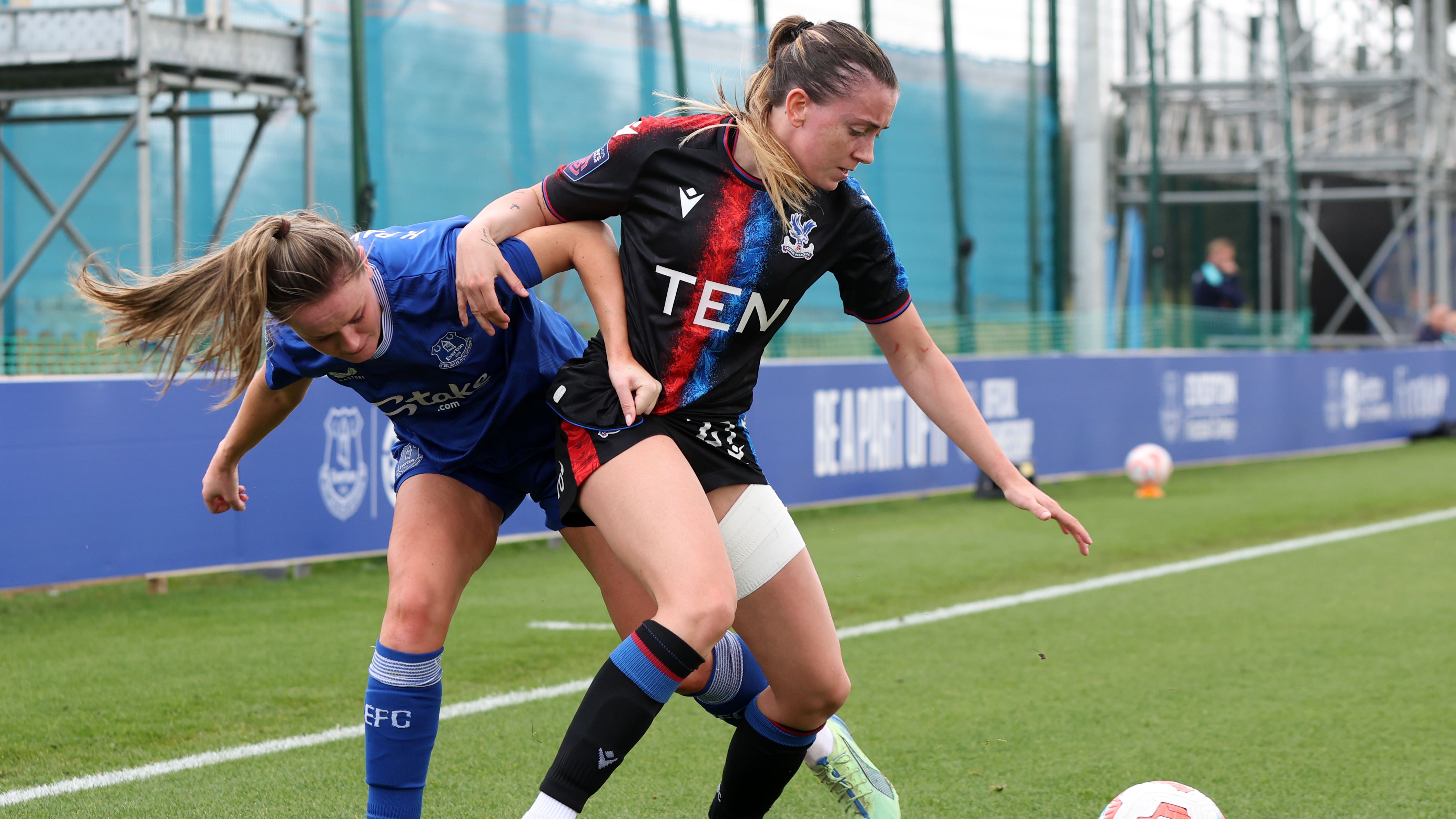 Abbie Larkin (right) equalised for Crystal Palace (Barrington Coombs/PA)