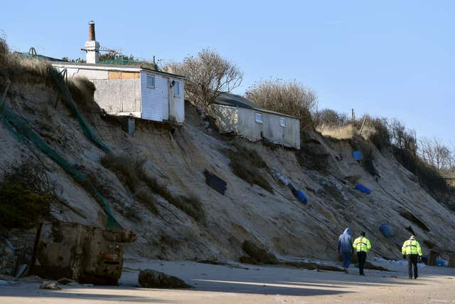 Coastal erosion in Norfolk