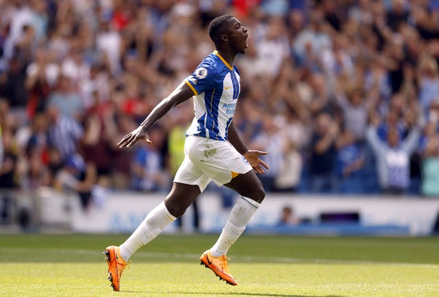 Brighton and Hove Albion’s Moises Caicedo 