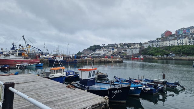 A view of Brixham harbour