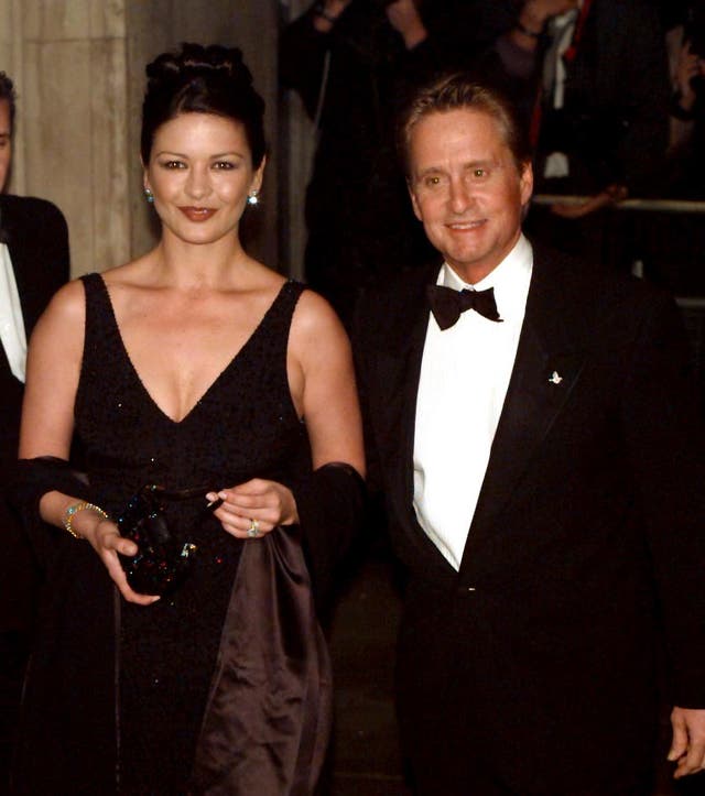 Daughter-in-law Catherine Zeta-Jones and son Michael Douglas (PA)