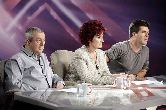 Louis Walsh, Sharon Osbourne and Simon Cowell on X Factor