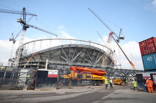 Work has overrun on Tottenham's new stadium 