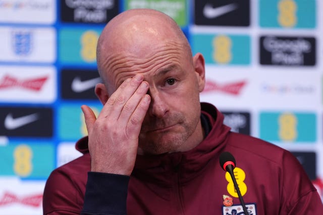 Lee Carsley in the England press conference