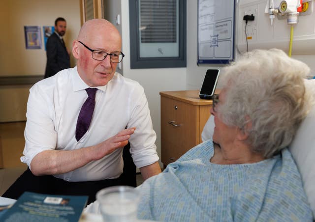 John Swinney visit to Queen Elizabeth University Hospital