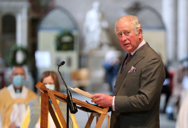 Charles praised the scientists involved in developing Covid-19 vaccines while addressing the congregation (Chris Jackson/PA)