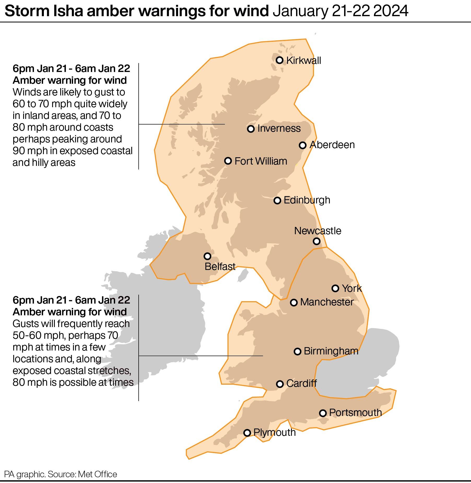 Tornado May Hit Parts Of UK As 90mph Storm Isha Sweeps In | Tivyside ...