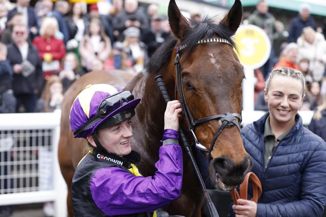 Rainbow Dreamer and Hollie Doyle after winning the BetUK All-Weather Marathon Championships Conditions Stakes at Newcastle