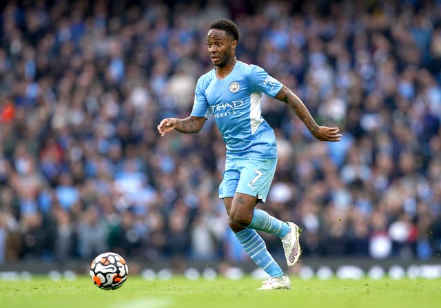 Raheem Sterling in action for Manchester City