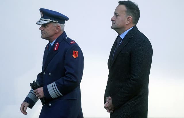 Lieutenant General Sean Clancy (left) with Taoiseach Leo Varadkar