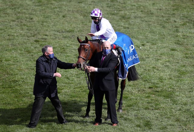 Poetic Flare and Kevin Manning won the Qipco 2000 Guineas at Newmarket last month