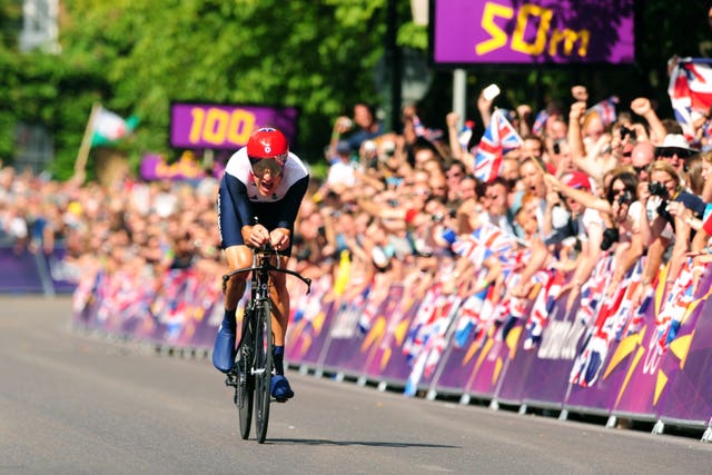 Bradley Wiggins produced a dominant performance in the London 2012 44km time trial to secure a sensational gold and claim a British record seventh Olympic medal. The 32-year-old became the first man to win the Tour de France and Olympic gold in the same year after an imperious performance at Hampton Court