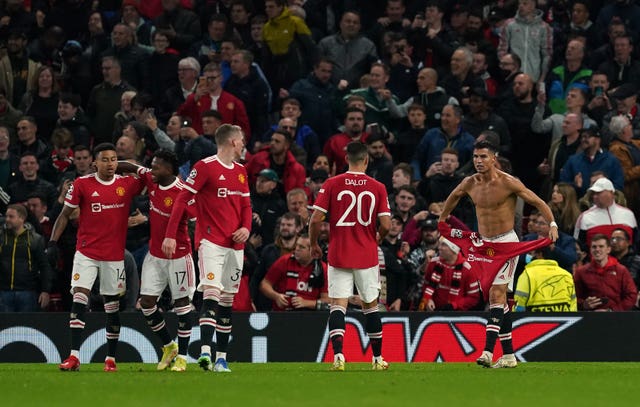 Ronaldo's goal sparked jubilant celebrations from a relieved United 