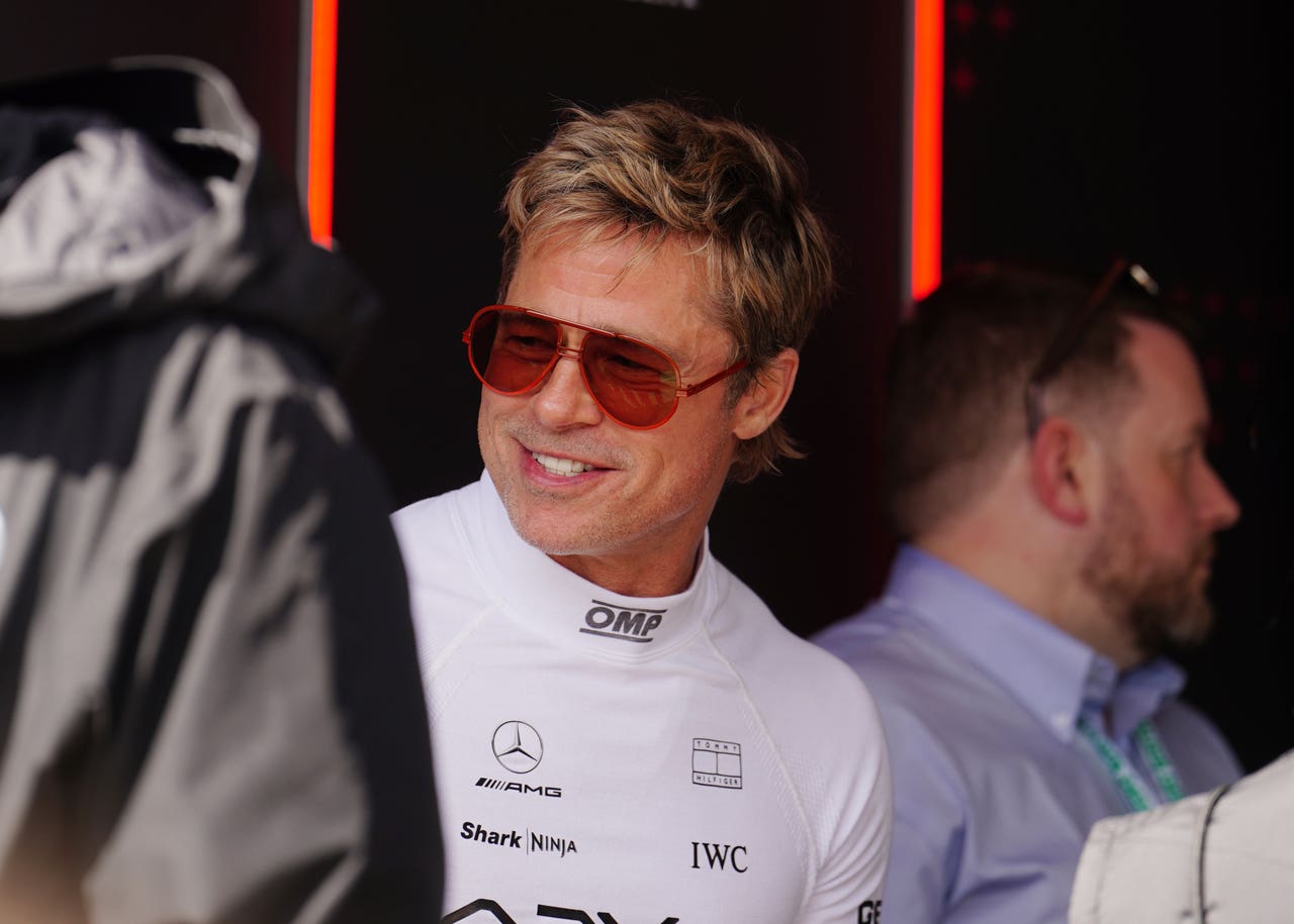 Brad Pitt brings star power to Silverstone ahead of British Grand Prix ...