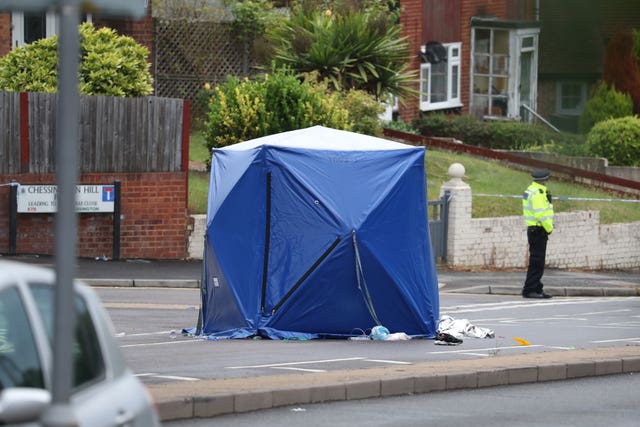 Chessington fatal crash scene