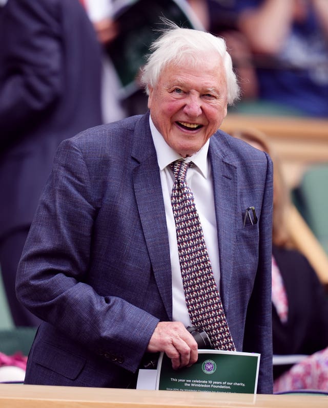 Sir David Attenborough at Wimbledon in 2024