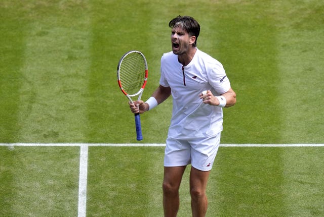 Cameron Norrie reacts during his match against Mattia Bellucci