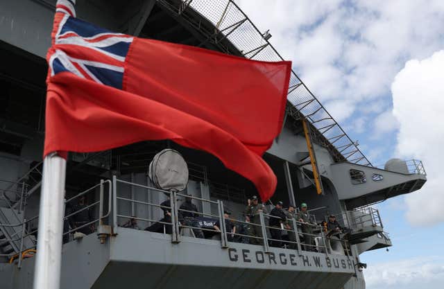 A Red Ensign (Andrew Matthews/PA)