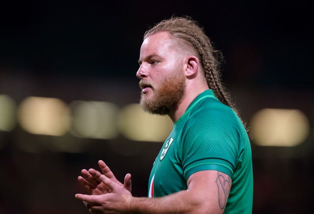 Ireland prop Finlay Bealham was forced off shortly after coming on as a replacement