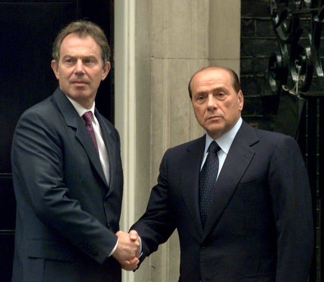  Tony Blair meets Italian Prime Minister Silvio Berlusconi 