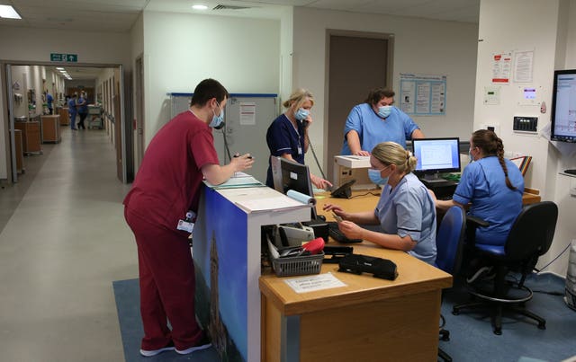 Staff on a hospital ward