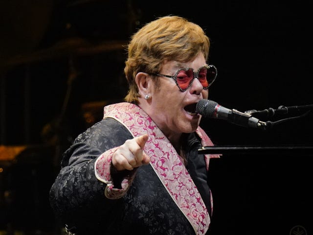 Sir Elton John performing