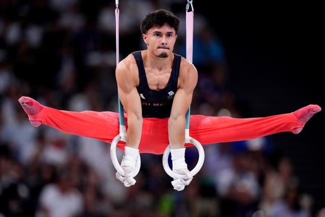 Jake Jarman on the rings