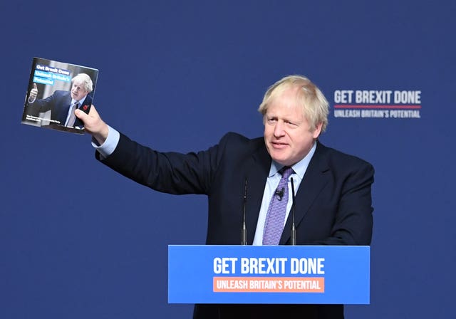 Boris Johnson launches the Tory manifesto in Telford 