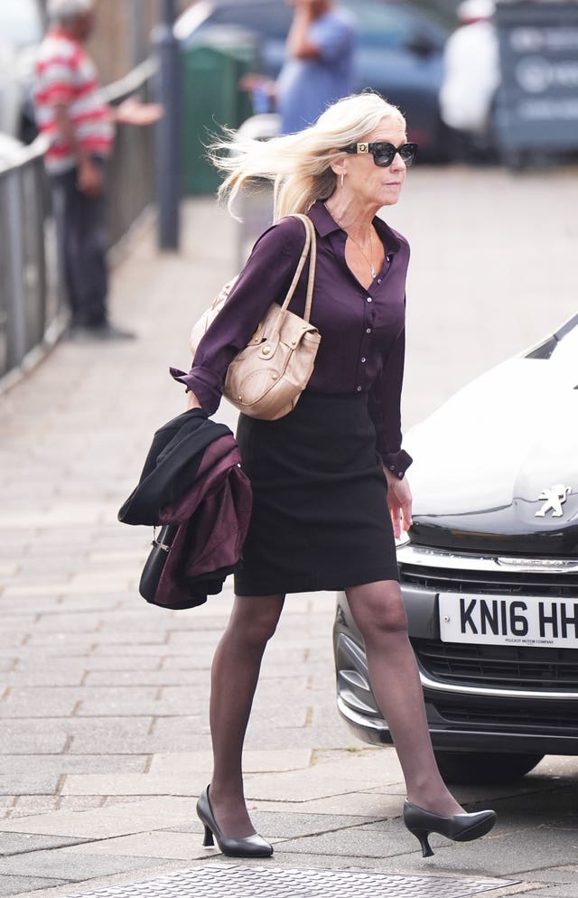 Sally-Anne Bowen arrived at Harrow Crown Court.