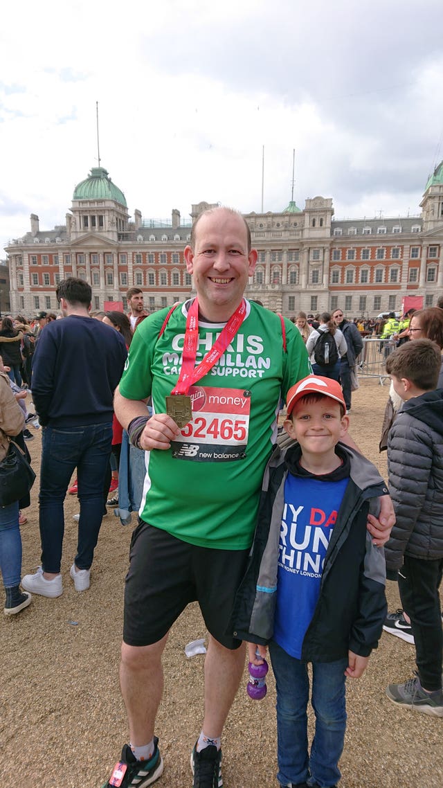 Macmillan charity marathon runner