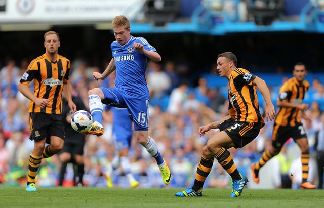 Kevin De Bruyne in action for Chelsea against Hull in 2013
