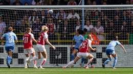 Stina Blackstenius scored a late brace for Arsenal at Man City (Martin Rickett/PA)