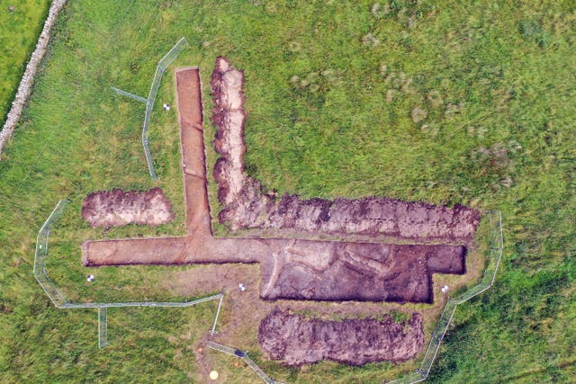 Excavations from the year 2022 at Hadrian's Wall in Castle Birdoswald